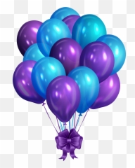 Balloon Clipart - Birthday Purple Balloon Png Emoji,Emoji Balloons Wholesale