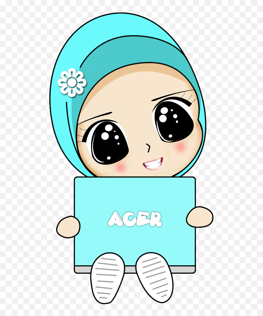 Freebies Doodle Muslimah Comel - Imagenes Animadas De Caritas De Niños De Irak Emoji,Emoticons Gangnam Style