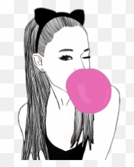 Girl Outline Chica Woman Mujer Sticker - Girl Tumblr Drawing Cute Emoji,Dibujos De Emojis Blanco Y Negro