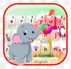 Cute Baby Elephant Keyboard Theme - Animal Figure Emoji,How To Make Emoticon Elephant