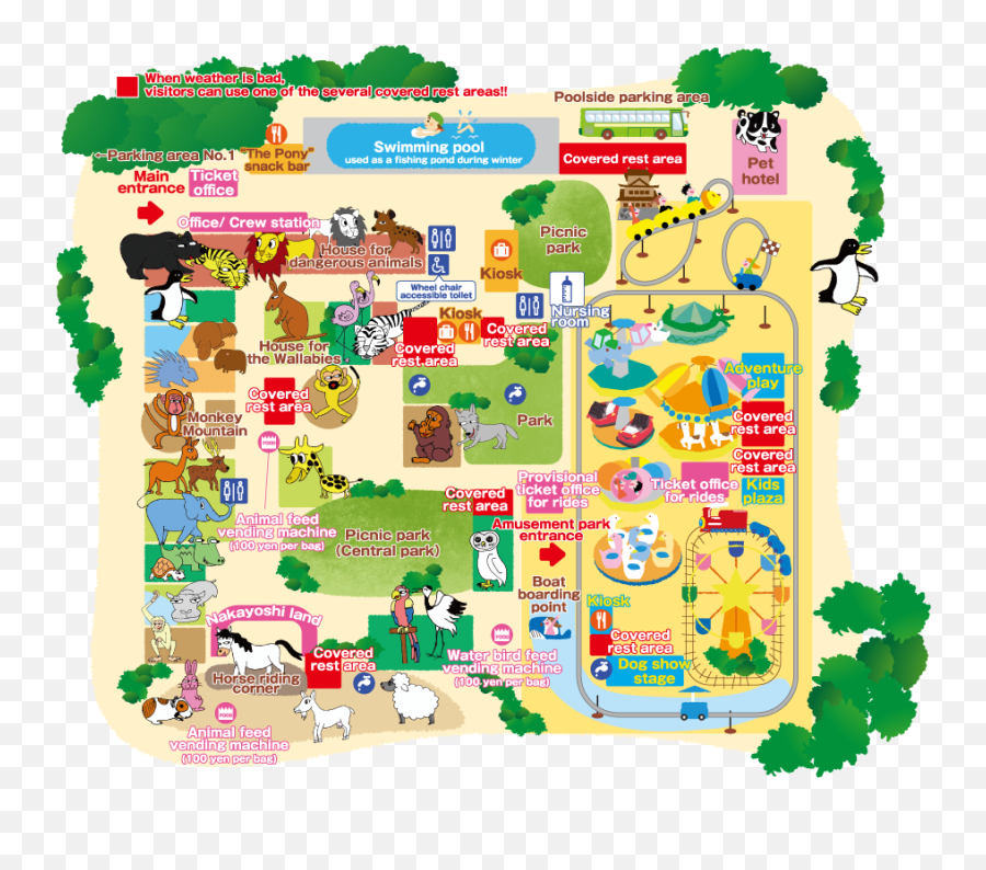 Map Japan Zoo Emoji,Eastern Timberwolf Emotions