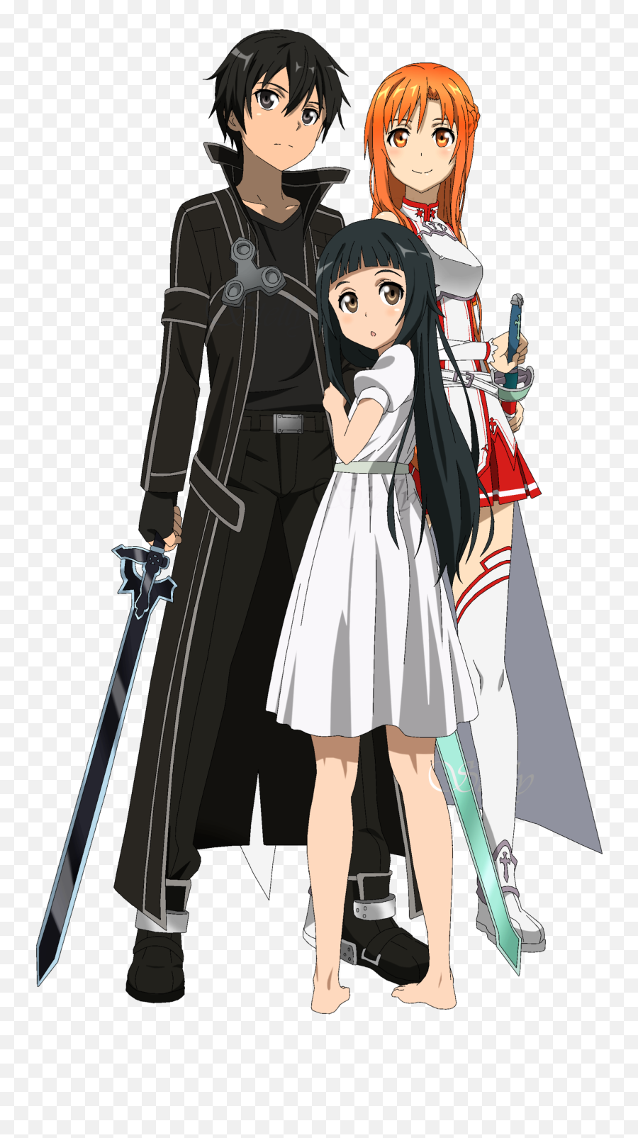 Sword Art Online Kirito And Asuna - Google Search Fantasia Kirito Et Asuna Et Yui Emoji,Meliodas Emotion