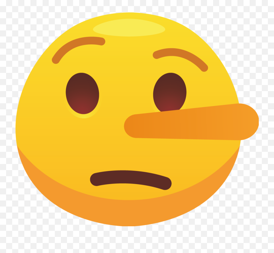 Emoji With A Long Nose Wallpaper Sticker - Wide Grin,Eye Nose Emoticon