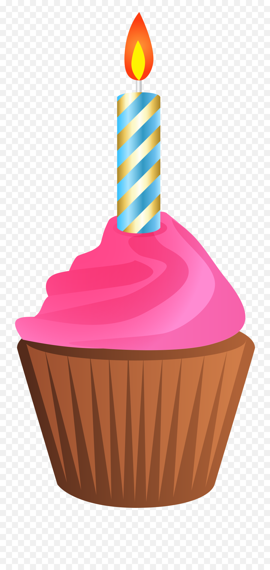 Muffin Birthday Cake Cupcake Clip Art - Transparent Birthday Cupcake Clipart Png Emoji,Emoji With Mustache Birthday Cake