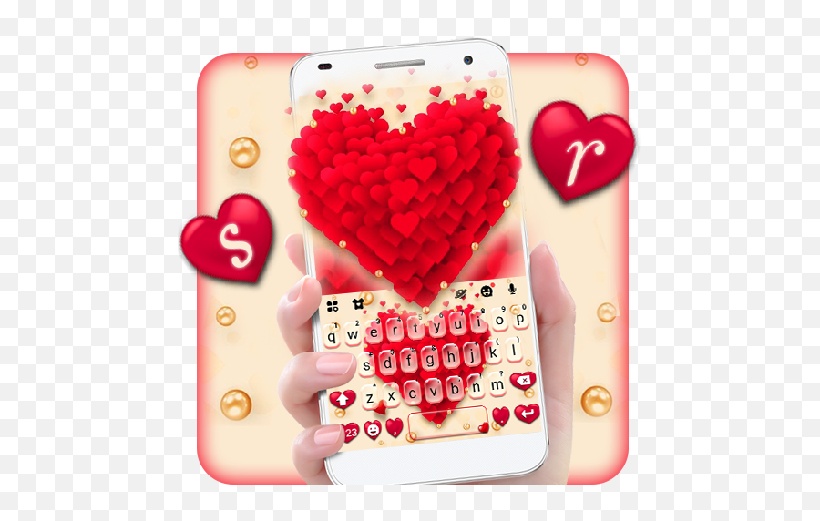 Kika Android Keyboard App - Free Keyboard Themes Emoji Girly,Red B Emoji