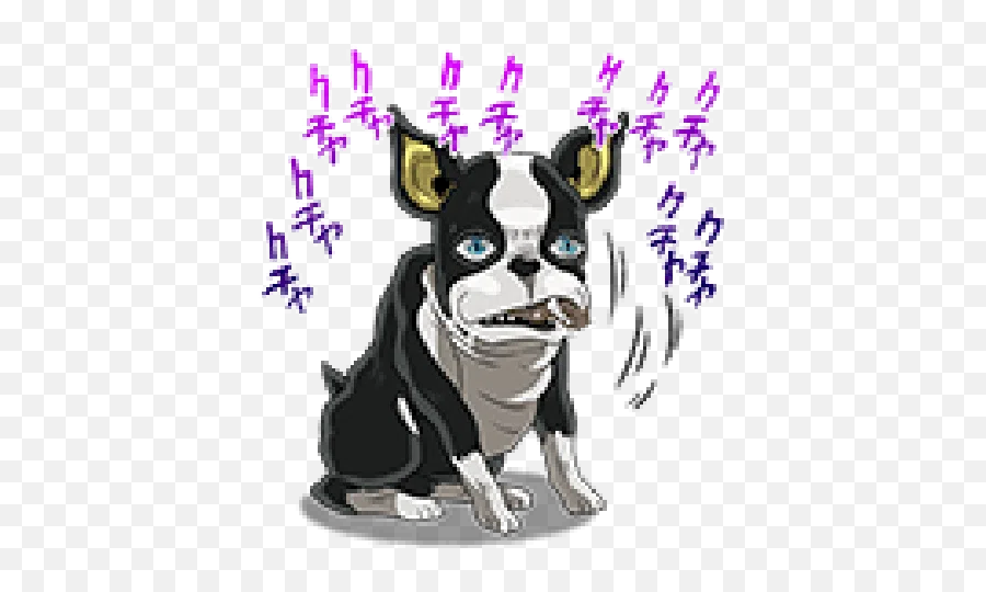 Jojo3 Whatsapp Stickers - Stickers Cloud Toy Dog Emoji,Boston Terrier Emoticons