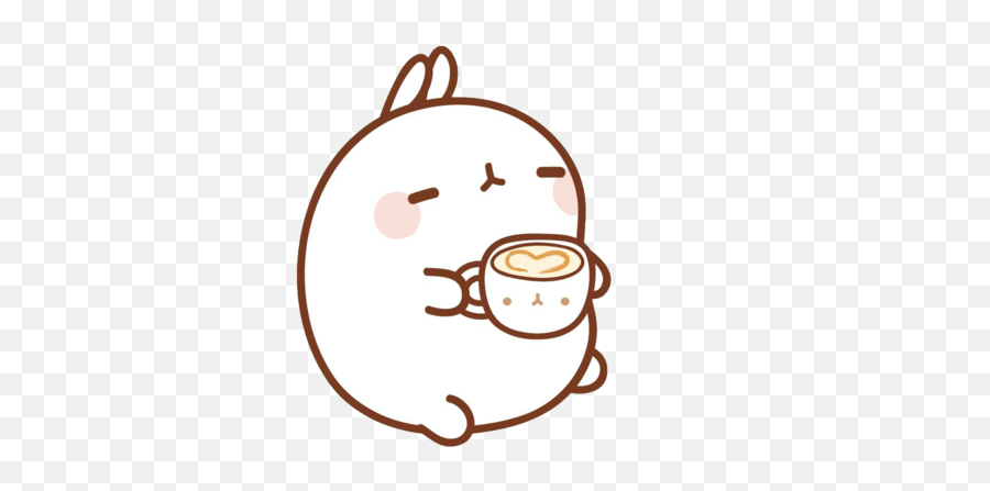 White Bunny Cute Kawaii Tea Sticker - Kawaii Png Emoji,Kawaii Tea Set Emoji