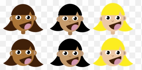 With Straight Hair Clipart - Dark Hair Light Hair Clip Art Emoji,Natural Hair Emoji