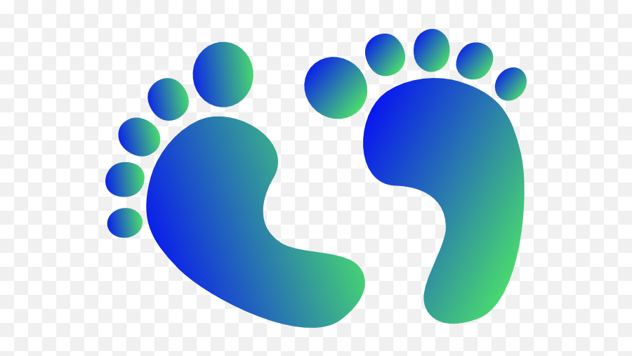 Blue Baby Feet Clipart - Clipart Suggest Blue And Green Footprint Emoji,Gclip-art Emoticons