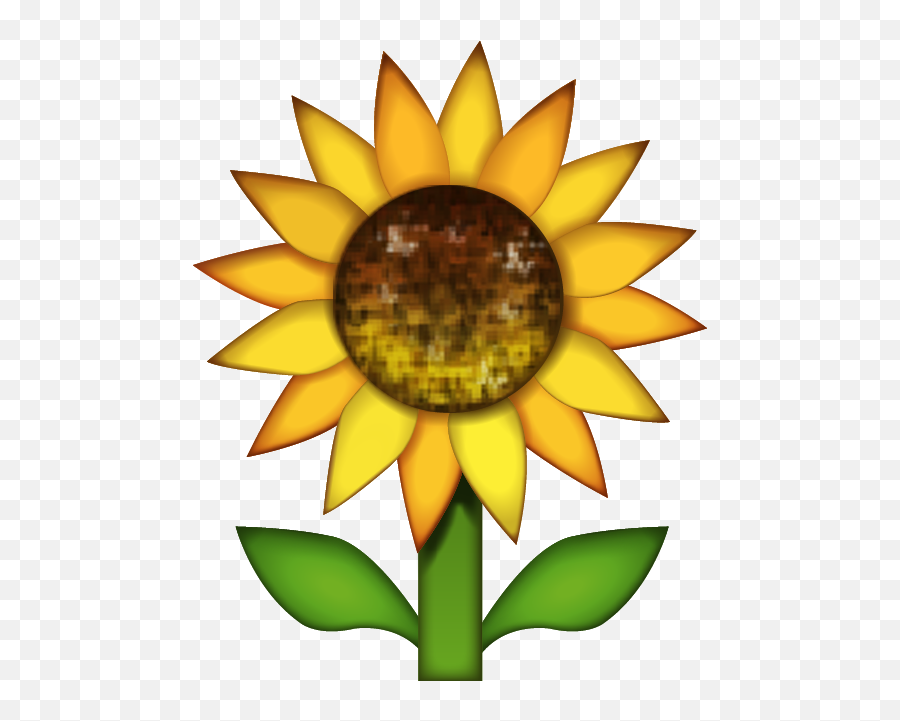 Download Sunflower Emoji Image In Png - Sunflower Iphone Emoji Png,Grass Emoji