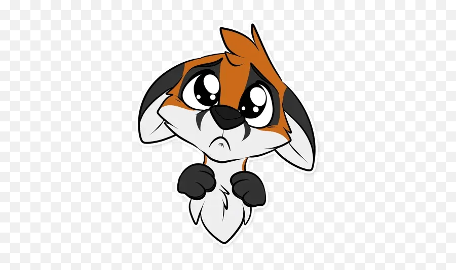 Foxu201d Stickers Set For Telegram - Fictional Character Emoji,Chibi Fox Emoticon