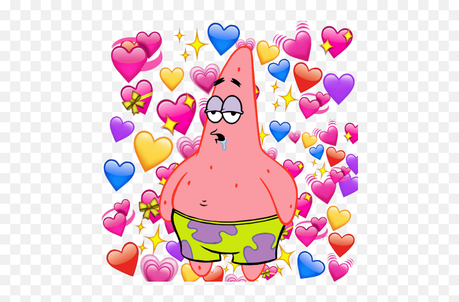 Lve - Cute Heart Cat Sticker Emoji,Spongebob Patrick Emoticon