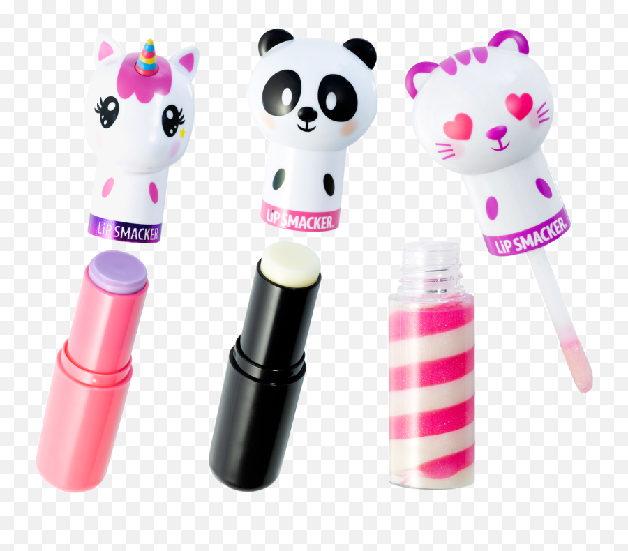 Lippy Pals 3 Pack Lip Kit - Fox Bunny Llama Lip Smacker Emoji,Llama Corn Emoji
