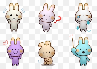 Rabbit Easter Pastel - Rabbit Emoji,Rabbit Emotions