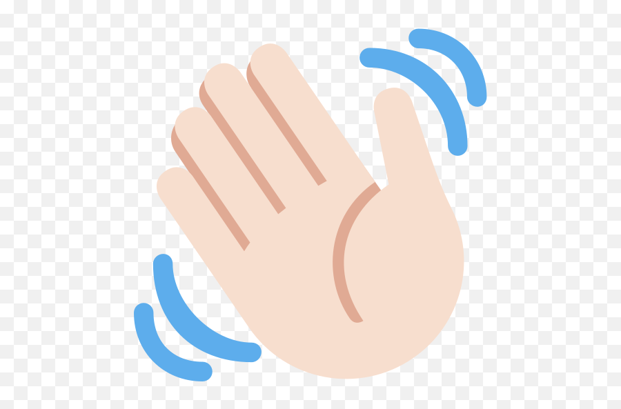 Waving Hand Light Skin Tone Emoji - Animated Emoji,Emoji Skin Tones