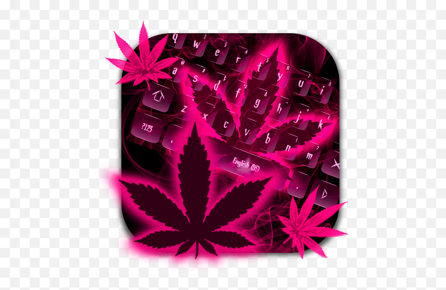 Weed Rasta Pink Keyboard Theme 10001006 - Rasta Teclado Rosa Neon Emoji,Rasta Emoji Keyboard