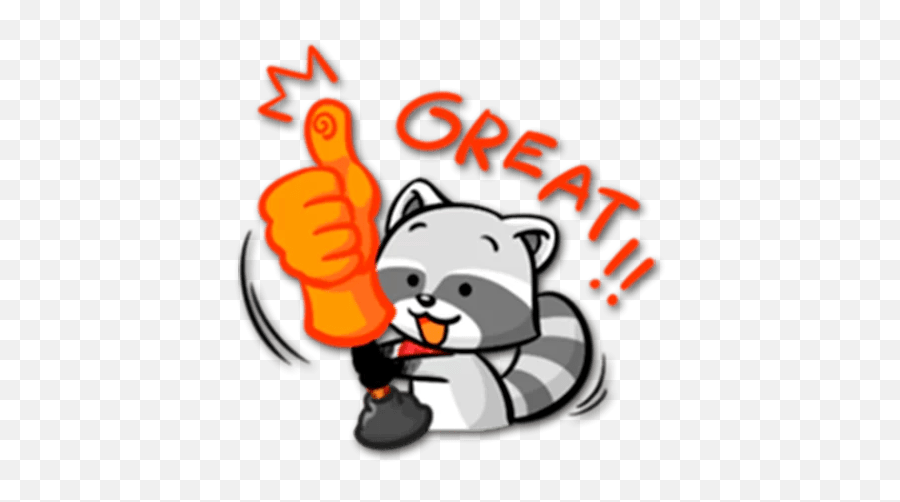 The Frisky Raccoon Stickers - Live Wa Stickers Emoji,Raccoon Emoji