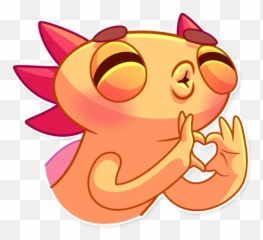 Telegram Sticker From Mexican Axolotl Pack Emoji,Axolotl Text Emoji