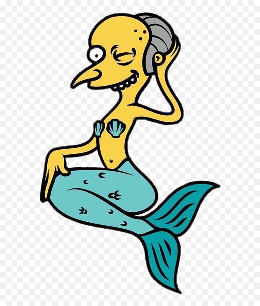 Sticker Mermaid Thesimpsons Mrburns - Pegatinas Stickers Dibujos Animados Emoji,Mr Burns Emoji