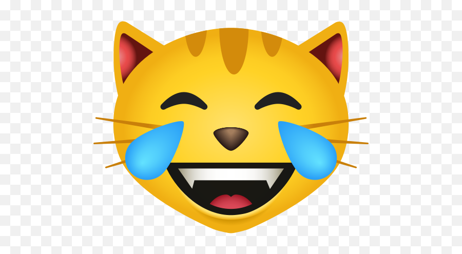 Cat With Tears Of Joy Icon In Emoji Style,Cry Laugh Emoji