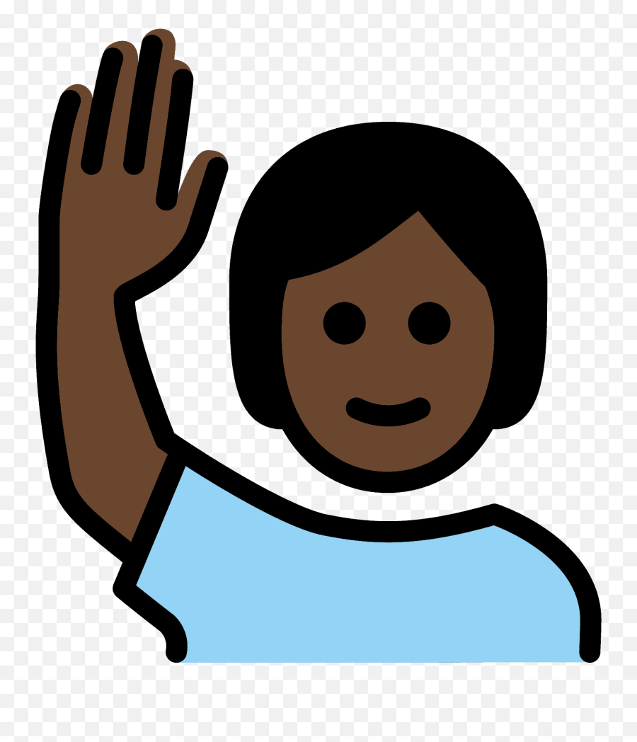 Person Raising Hand Emoji Clipart,Person Raising Hand Emoji