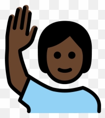 Person Raising Hand Emoji Clipart,Person Raising Hand Emoji