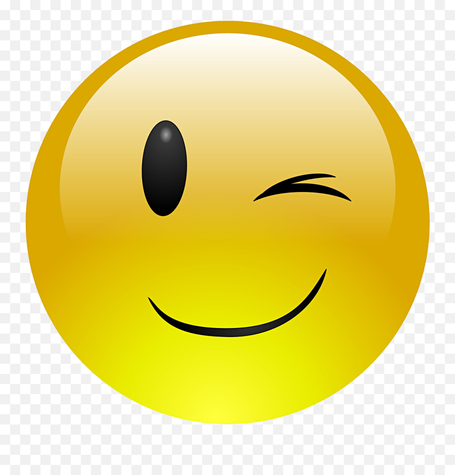 Smiley Clipart Emoji - Smiley Emoji Wink Png Download Wink Smiley,Inhale Emoji