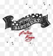 Happy Birthday Chalkboard Banner - Dot Emoji,Chalkboard Emoji