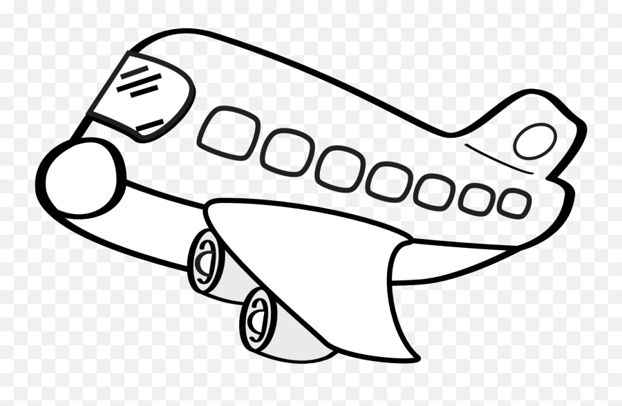 Exo - Airplane Clipart Black And White Transparent Png Plane Black And White Clipart Emoji,Paper Airplane Emoji