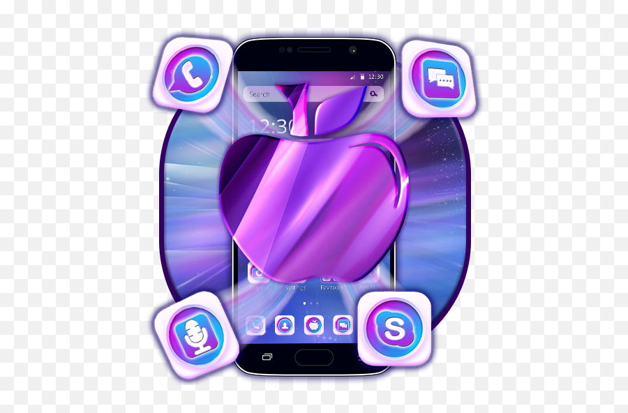 Amazoncom Purple Laser Apple 2d Theme Appstore For Android - Smartphone Emoji,What Do All The Purple Emojis Mean