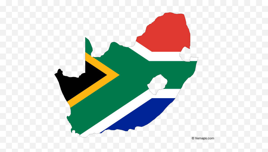 Flag Map Of South Africa Free Vector Maps South Africa - South Africa Map Vector Emoji,British Flag Emoticon