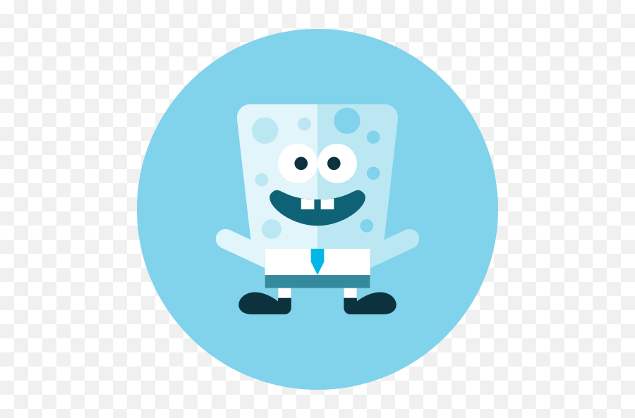 Sponge Bob Free Icon Of Kameleon Blue Round - Happy Emoji,Spongebob Emoji Download