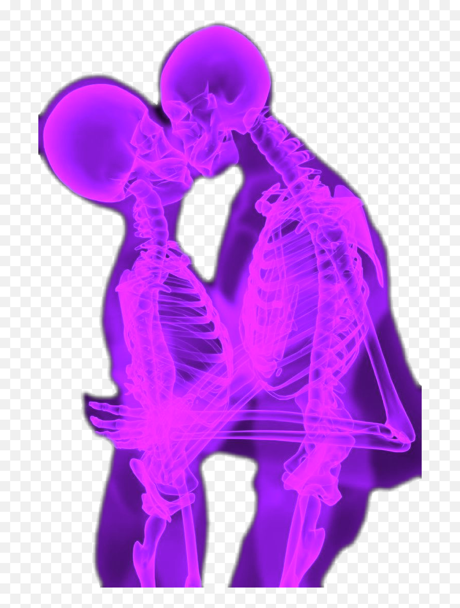 Discover Trending Kuss Stickers Picsart - X Ray Couple Kissing Emoji,Kussmund Emoticon