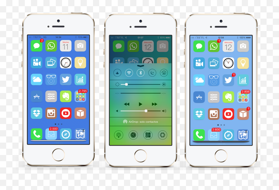 Uno De Los Mejores Temas De Winterboard Para Ios 7 - Vibe Lenovo Emoji,Emoji Ios 7 Cydia