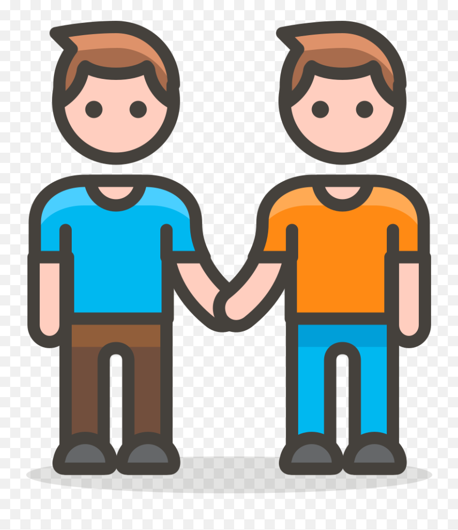 File282 - Twomenholdinghands2svg Wikimedia Commons 2 Men Holding Hands Cartoon Emoji,2 Hands Emoji