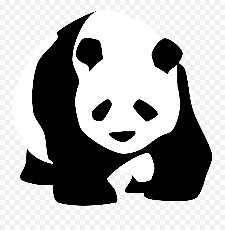 Panda Clipart Transparent Background Panda Transparent - Panda Clipart Black And White Emoji,Panda Emoji Facebook