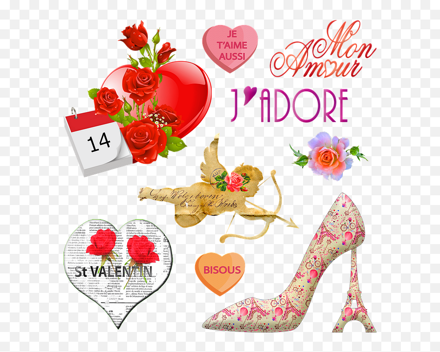 Valentine Clip Art French - Bendecido Dia De San Valentín Emoji,??? Je T'aime Emotion