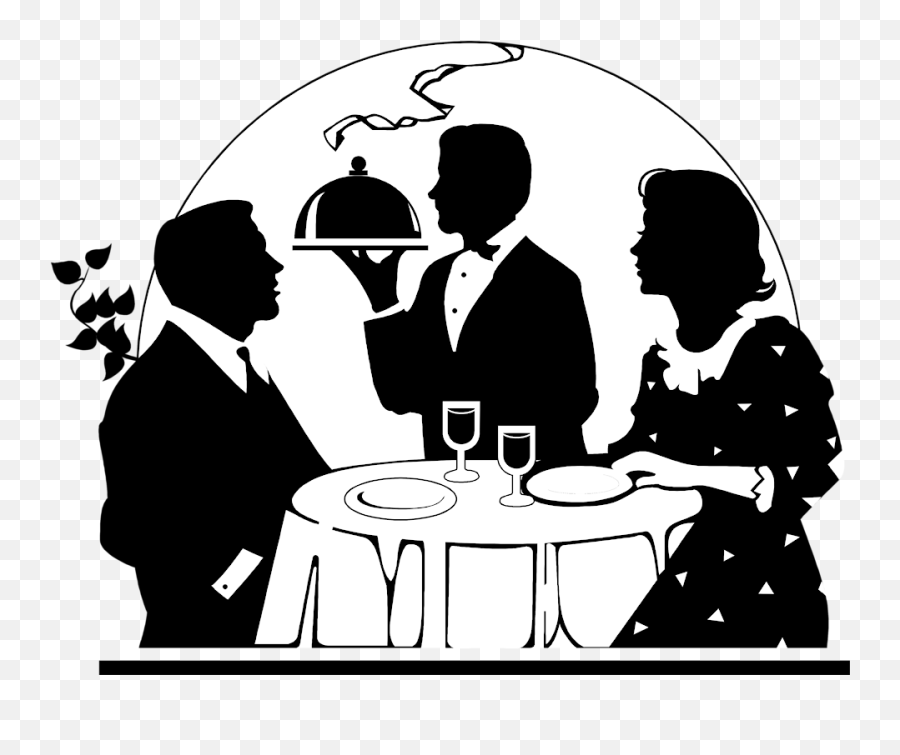 Romantic Dinner Clipart - Fancy Dinner Black And White Emoji,Clipart Emoticons Love Dinner