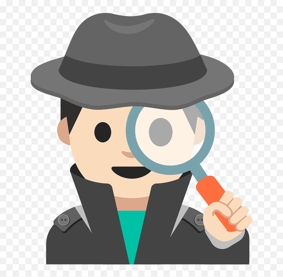 Man Detective Emoji Clipart Free Download Transparent Png - Imagenes De Detectives Animados,New Emoji Android Pie