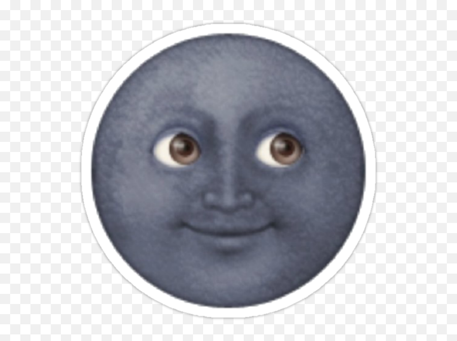 Sticker - Black Moon Emoji,Ugh Face Emoji