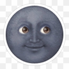 Sticker - Black Moon Emoji,Ugh Face Emoji