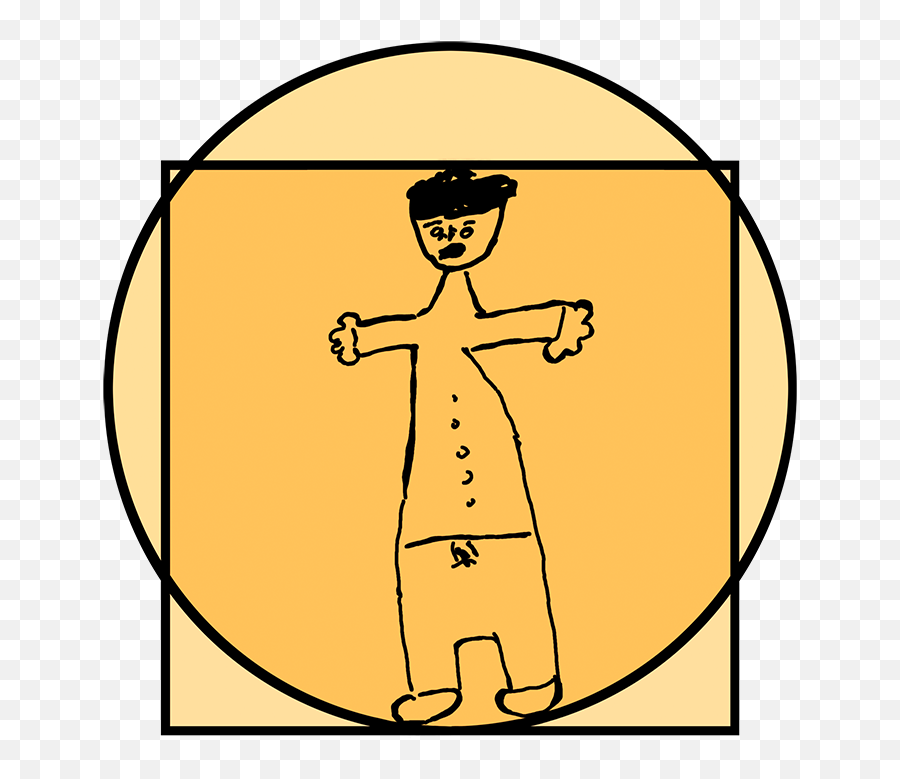 Un Lápiz Versátil Y Su Coqueto Tajador - High Resolution Vitruvian Man Vector Emoji,Que Significa Emoticon Cara Sonrojada