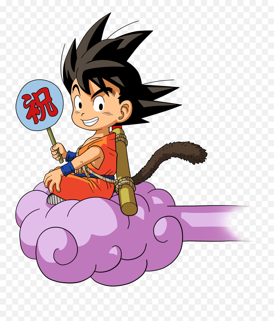 Download Dragon Ball Goku Logo - Goku En Su Nube Clipart Dragon Ball Holding Sign Emoji,Goku Emoji