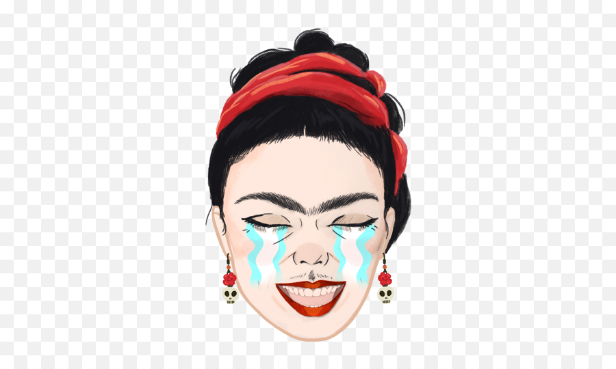 Download Hd Frida Kahlo Emoji Design - For Adult,Frida Khalo Emoji