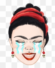 Download Hd Frida Kahlo Emoji Design - For Adult,Frida Khalo Emoji