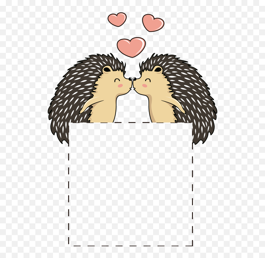 Porcupine In Love Light Switch Sticker - Porco Espinho Desenho Emoji,Porcupine Emoji
