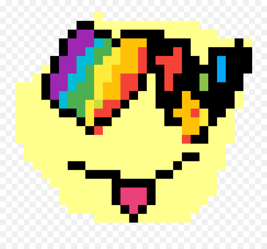 Download Emoji Rainbow Loving Face - Pixel Art Rainbow Heart Pixel Minecraft Diamond,Rainbow Emoji