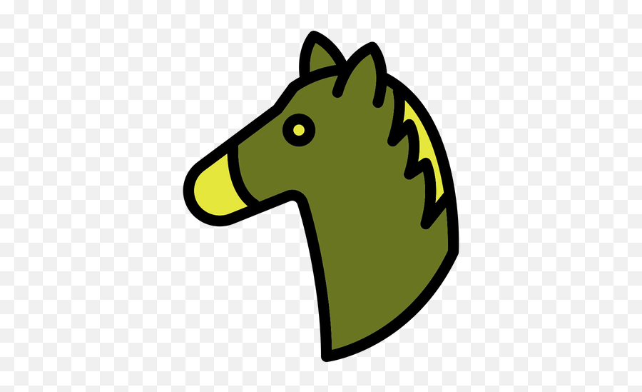 Horse Icon Of Colored Outline Style - Animal Figure Emoji,Jumping Goat Emoji