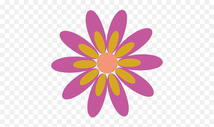 Icono De Flor Morada 5 - Descargar Pngsvg Transparente 1960s Flower Emoji,Flores Para Facebook Emoticon
