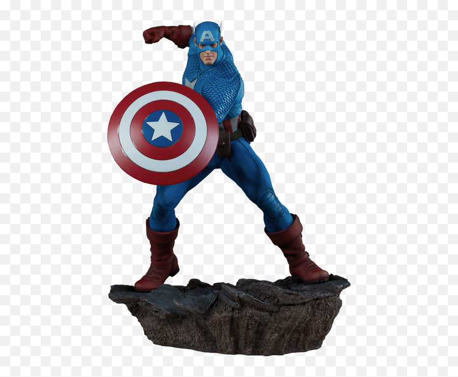 Marvel Captain America Statue By Sideshow Collectibles - Captain America Classic Toys Emoji,Captain America Civil Ware Emojis